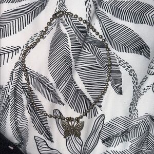 PacSun silver Butterfly Charm Necklace